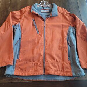 Mobius Orange & Gray Full-Zip Jacket With Pockets Womens M